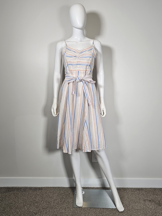 GAP Dresses & Skirts - GAP NWT Sleeveless Striped Tie-Waist Midi Dress - Pastel Pink, Blue & White Sz 6